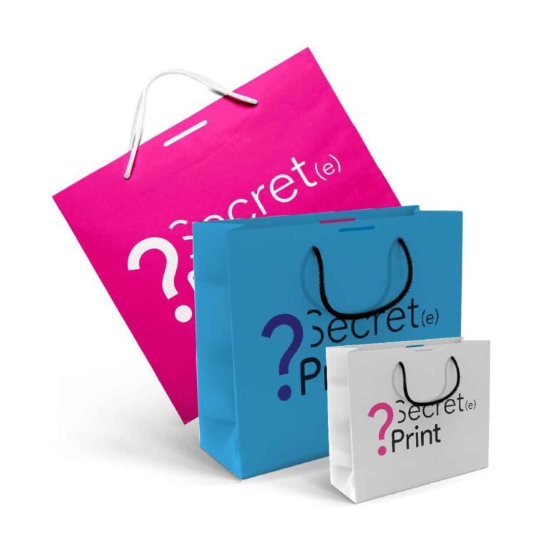 Sacs en papier de luxe brillant