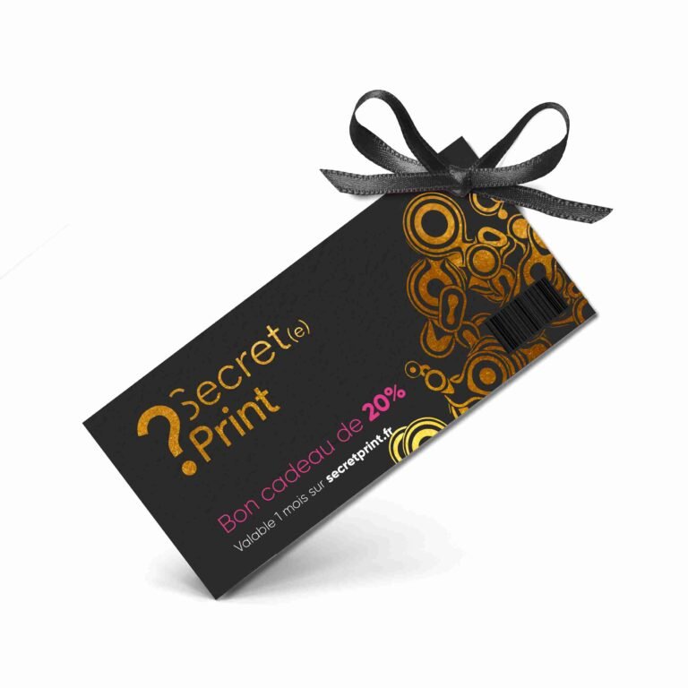 Bons cadeaux avec finitions luxueuses