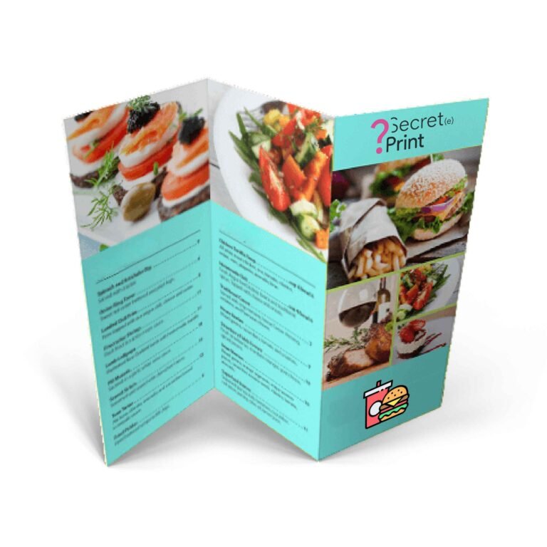 Cartes de menu à pli accordéon