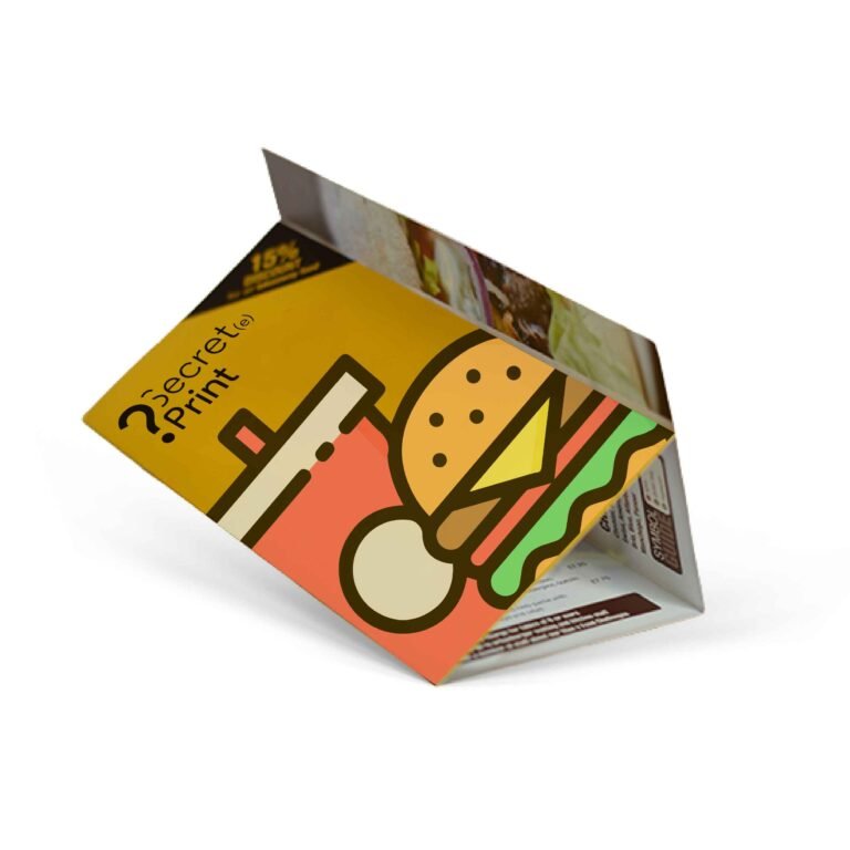 Cartes de menu à pli roulé