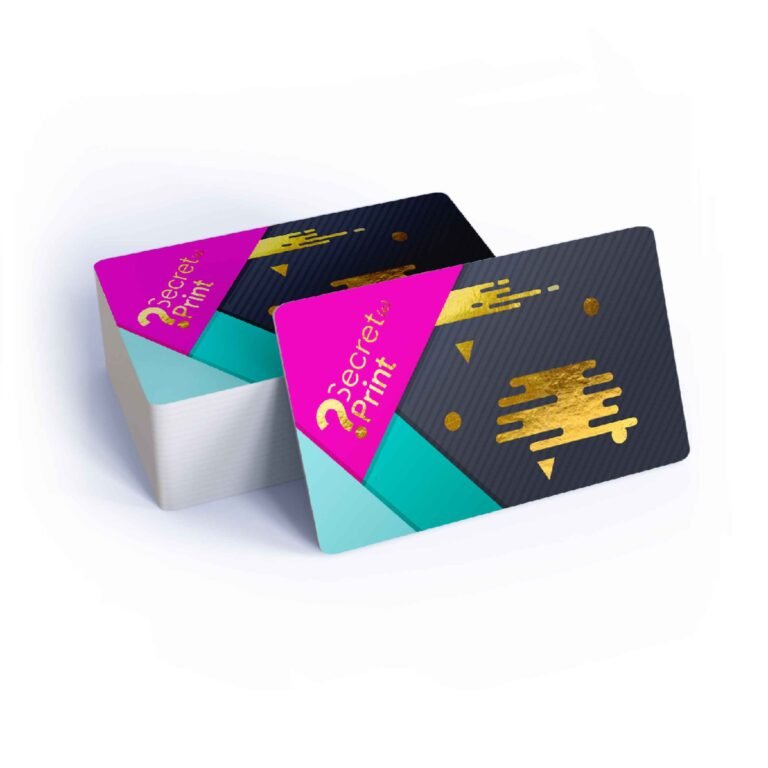 Cartes de visite en PVC avec finitions exclusives