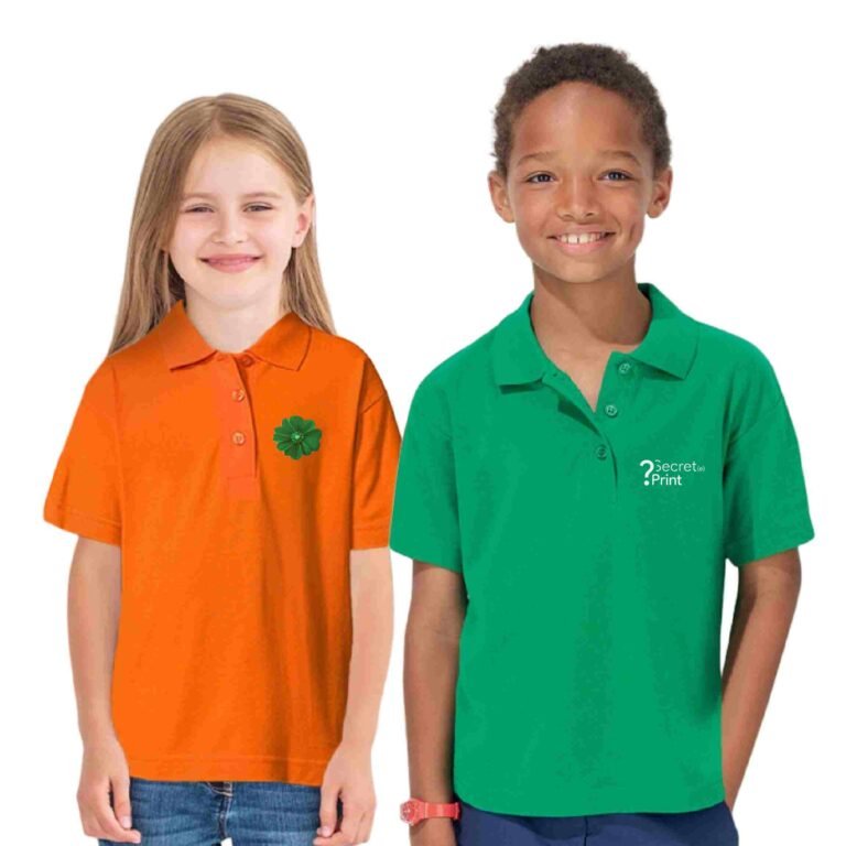 T-shirt boutonné à col polo pour enfants