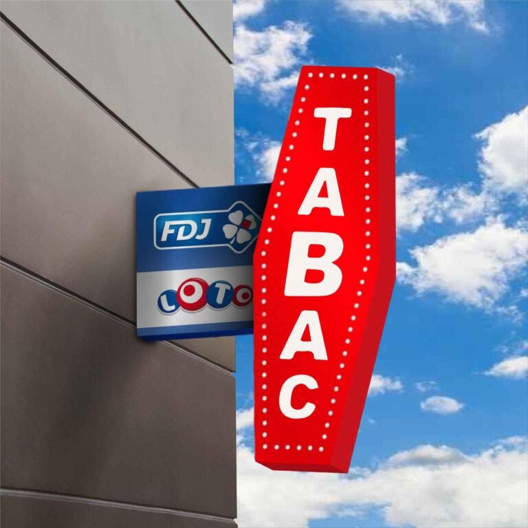 Enseigne drapeau carotte Tabac LOTO