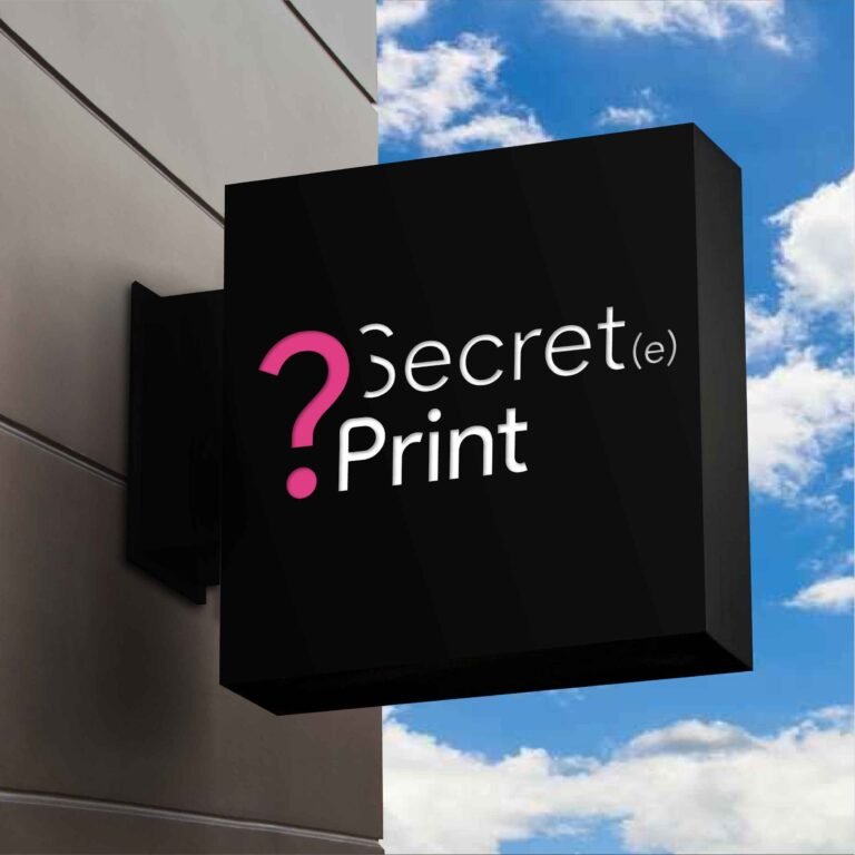 Enseigne drapeau lumineuse en dibond