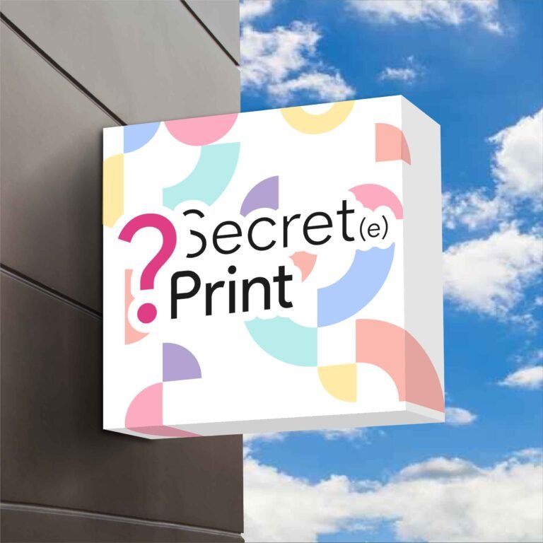 Enseigne drapeau lumineux en plexiglas