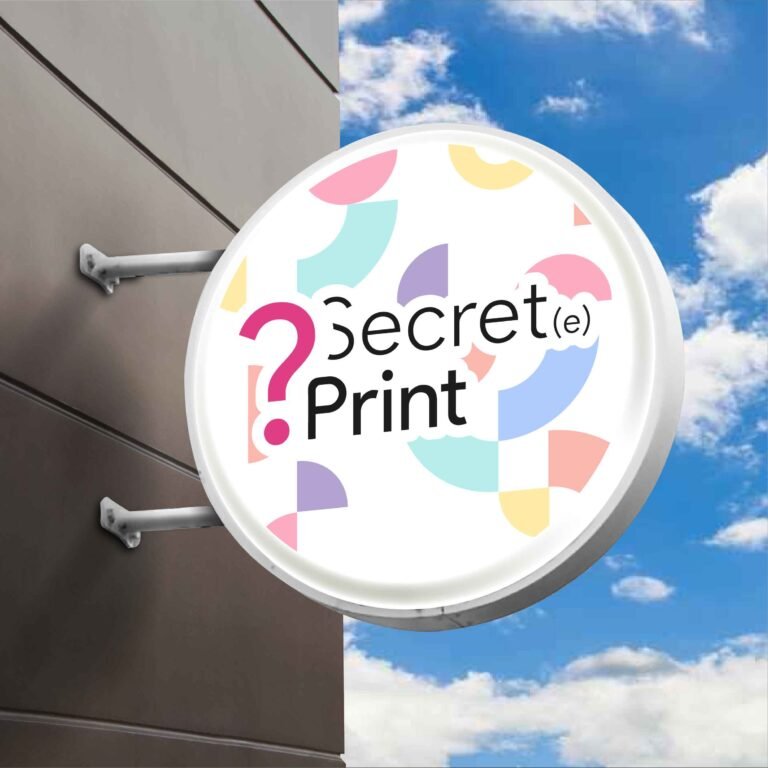 Enseigne drapeau lumineuse ronde économique