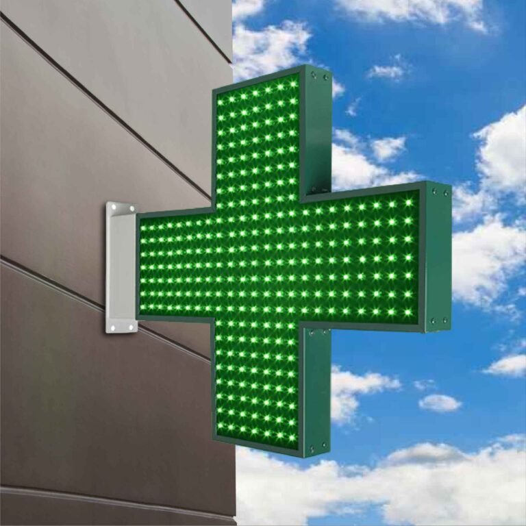 Enseigne croix de pharmacie LED ECO