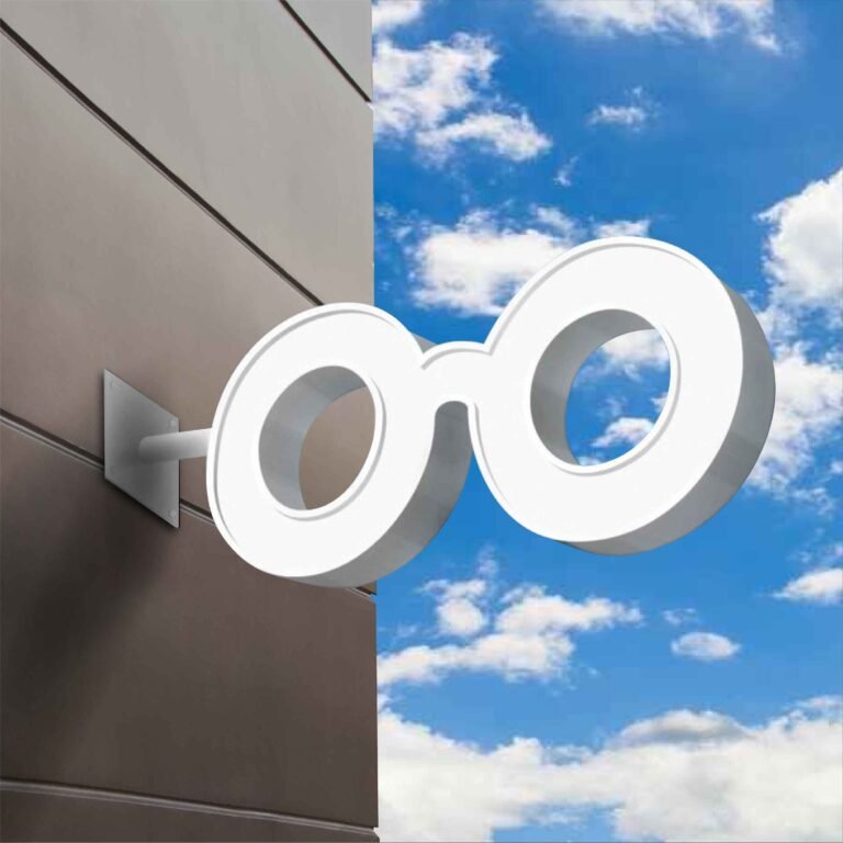 Enseigne drapeau optique LED.