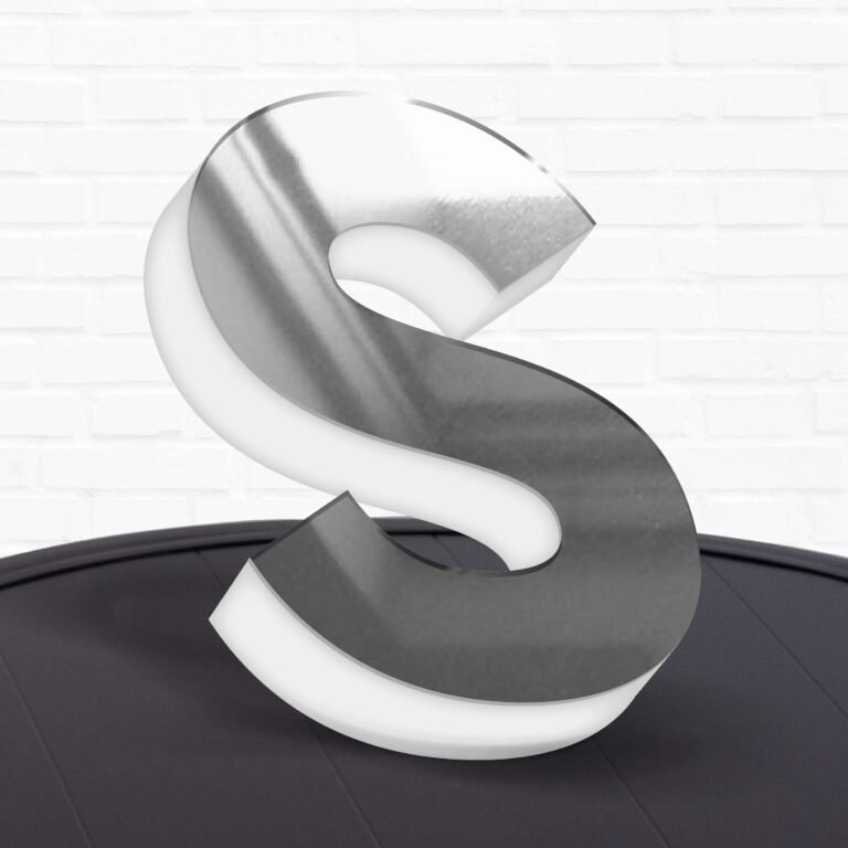 Lettres miroir - méthacrylate lumineuses