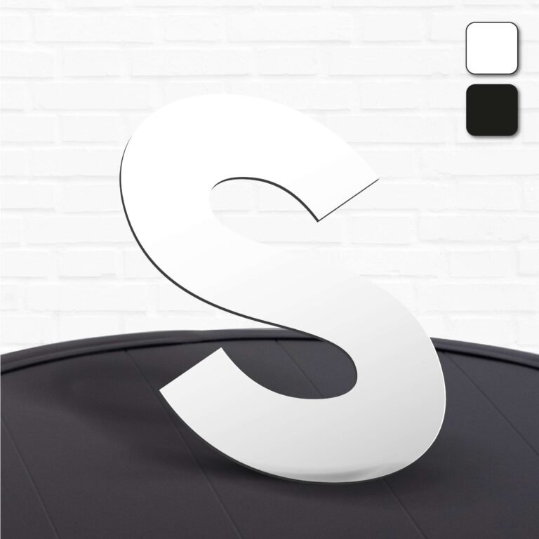 Lettres en Alu-Dibond noires et blanches