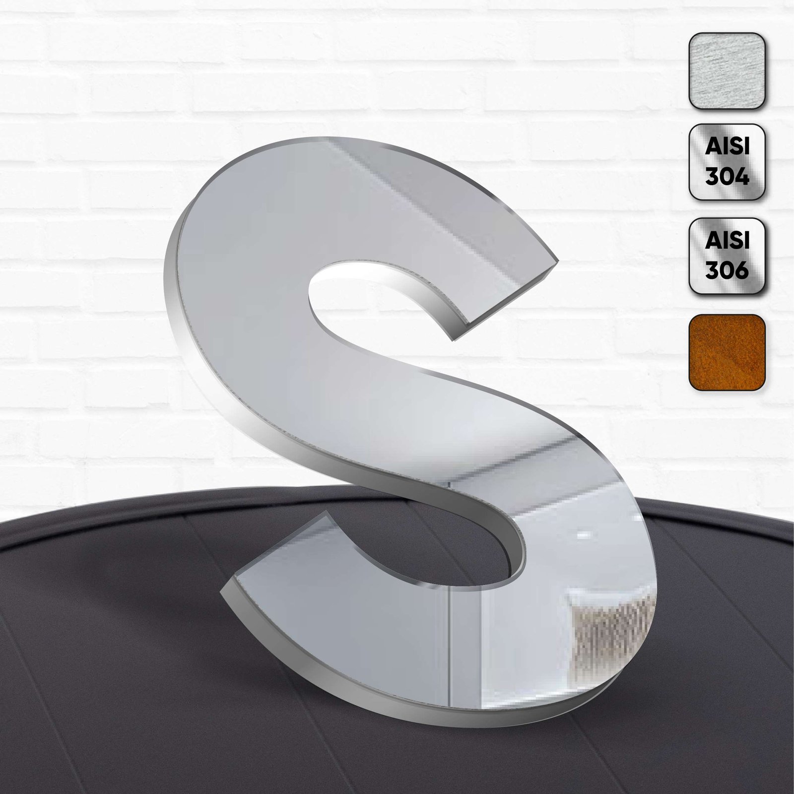 Lettres en acier inoxydable