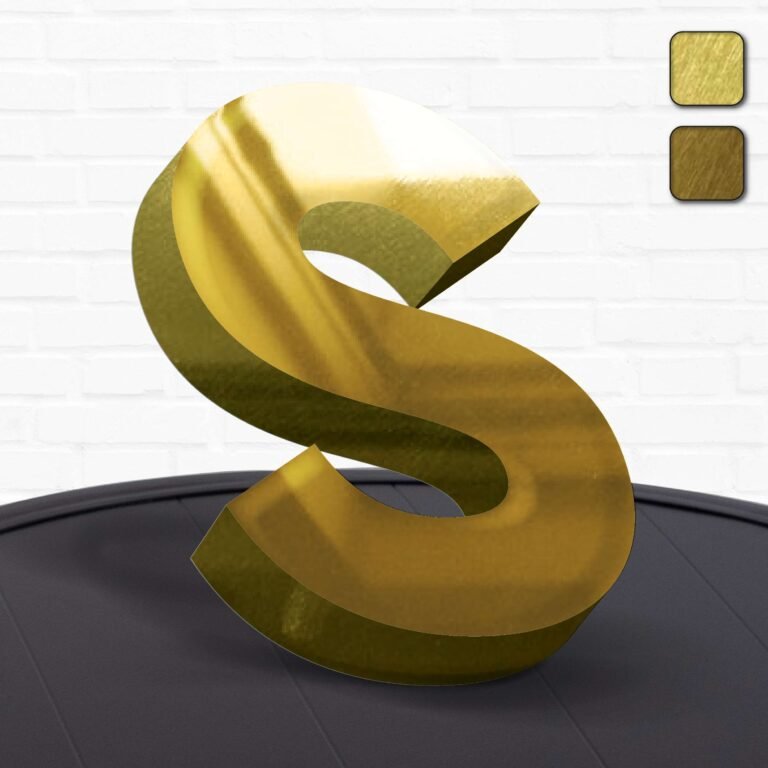 Lettre boitier en laiton