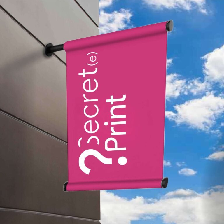 Enseigne drapeau kakémono une fixation