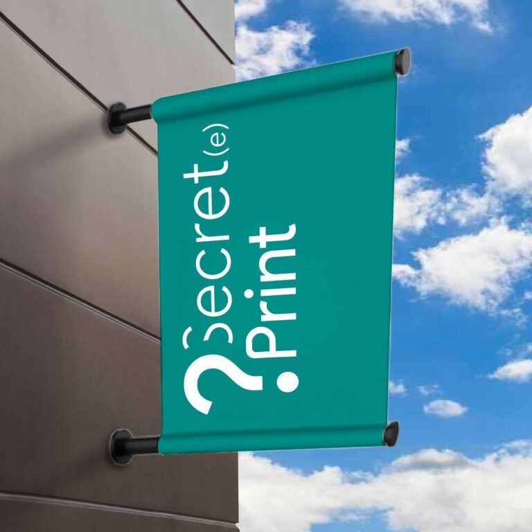 Enseigne drapeau kakémono double fixation