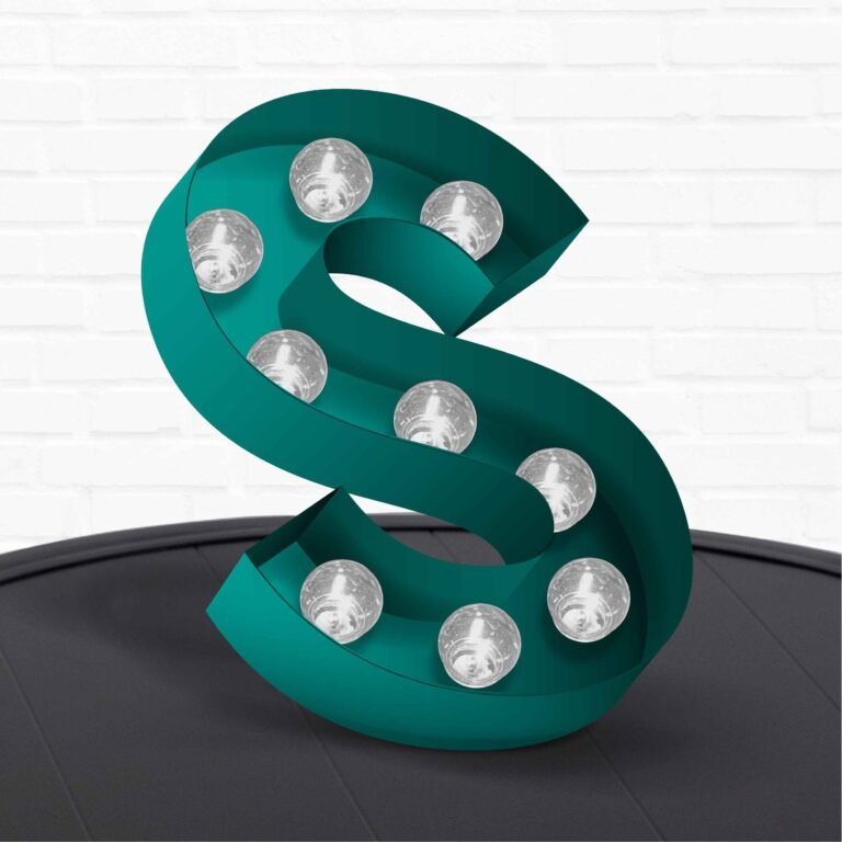 Lettres avec ampoules